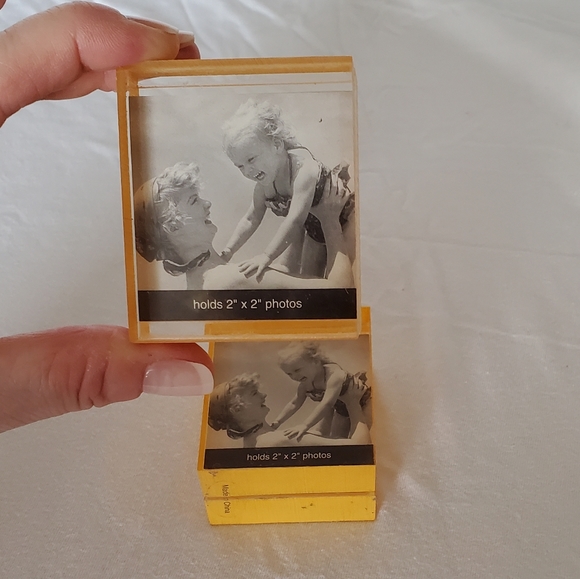 Mini 2x2 inch Picture Frames Yellow Blue Kids Photos Art - Picture 6 of 11